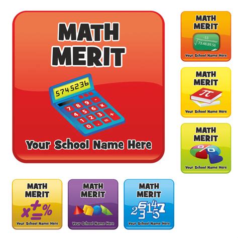 Math Square Reward Stickers For Teachers
