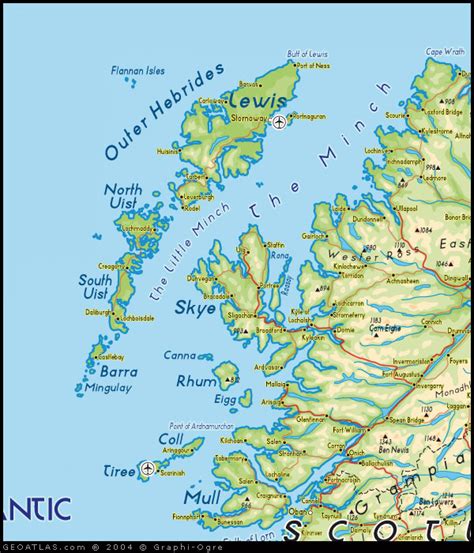 Map Of Outer Hebrides Western Isles Map Scotland Uk Map Uk Atlas