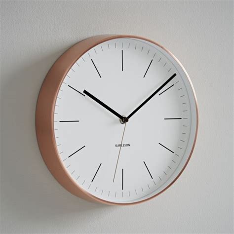 Copper White Wall Clock Wall Clock Modern Wall Clock Modern Wall