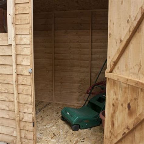 10ft X 6ft Overlap Pent Wooden Flat Roof Storage Shed Brand New 10x6