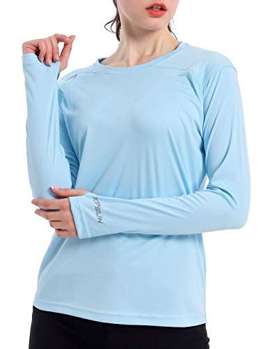 Womens Upf 50 Uv Sun Protection Shirt Outdoor Performance Long Sleeve
