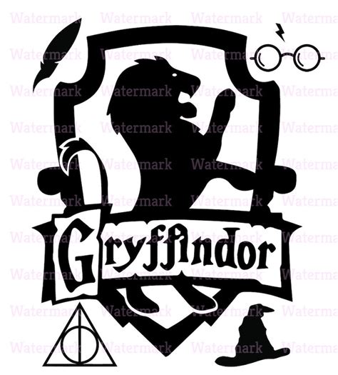 Harry Potter Svg Dxf Png  Eps Cricut Cut Silhouette Cutting Etsy
