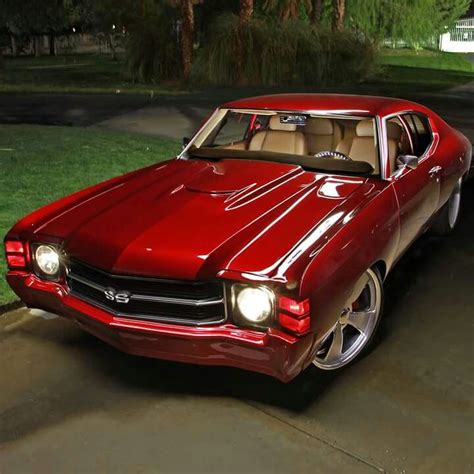 Candy Apple Red 71 Chevelle Classic Cars Chevy Muscle Cars Muscle Cars
