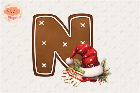 Christmas Letter N Graphic By Mayart · Creative Fabrica