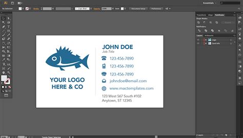 Business Card Templates Adobe Illustrator 9 Templates Example