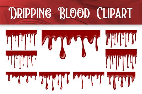 Dripping Blood Clipart Graphic By Pinkpearly · Creative Fabrica