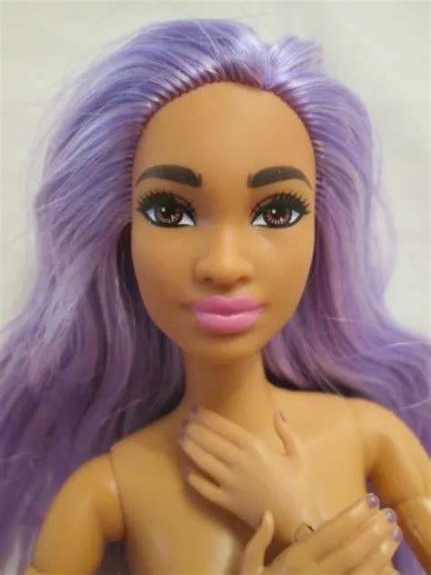 BARBIE DREAMTOPIA HYBRID Nude Doll Made To Move Body Purple Hair Articulated PicClick
