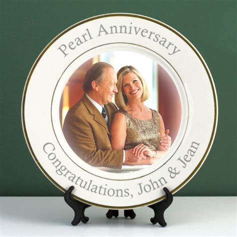 Check spelling or type a new query. Personalised Pearl Wedding Anniversary Photo Plate | The ...