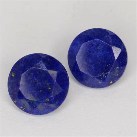 08ct 2 Pcs Intense Navy Blue Lapis Lazuli Gems From Afghanistan
