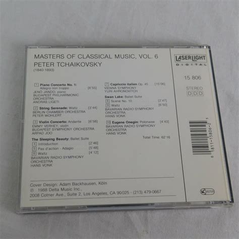 Masters Classical Music Vol 6 Tchaikovsky Cd Oct 1990 Laserlight Concerto Waltz 18111580625 Ebay