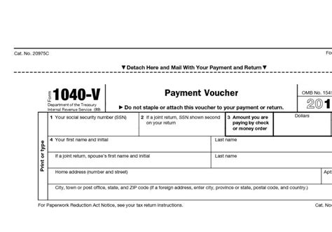 Form 1040 V Payment Voucher Payment 2021 Tax Forms 1040 Printable