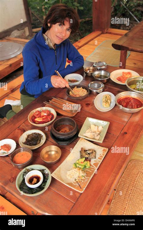 South Korea Gyeongju Traditional Korean Meal Stock Photo Alamy