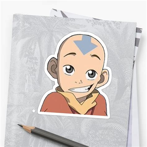 Avatar Aang Sticker By Nbagniefski Redbubble