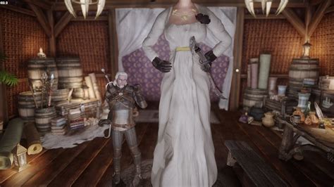 Lady Dimitrescu Vs Geralt Of Rivia Skyrim Youtube