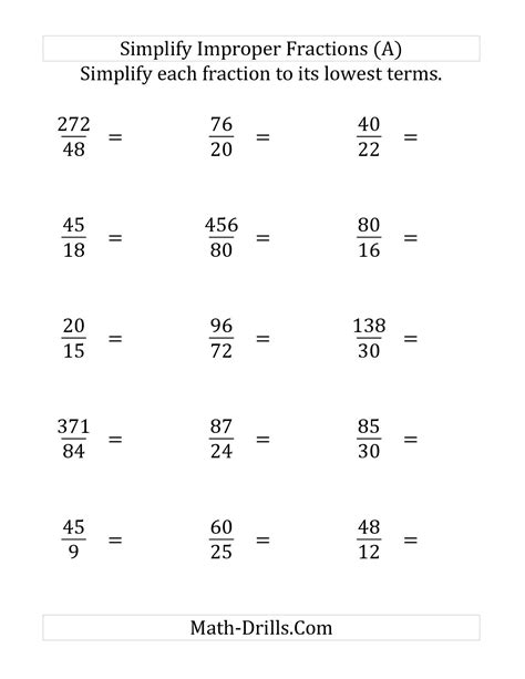 12 Best Images of Simplifying Fractions Worksheets For Grade 5 - Simplifying Fractions Worksheet ...