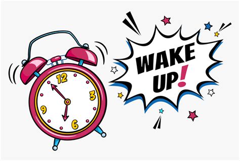 Waking Up Alarm Clock Cartoon Clipart Png Download Wake Up Alarm