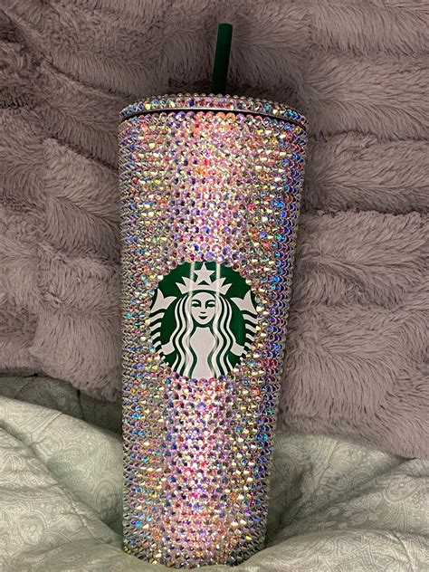 24oz Bling Starbucks Tumblerrhinestone Starbucks Cupbling Etsy