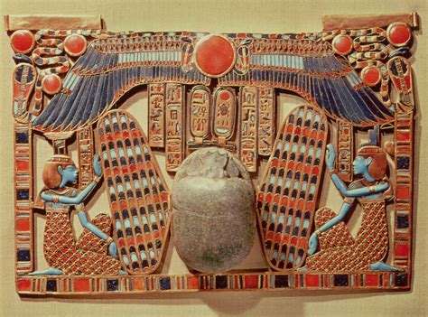 Pectoral Decorated With The Winged Scarab Protected By Isis And