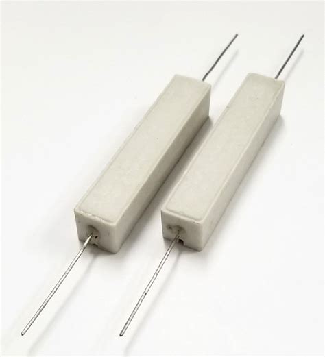 Lot Of 2 50 Ohm 25 Watt Wirewound Ceramic Power Resistors 25w Marvac