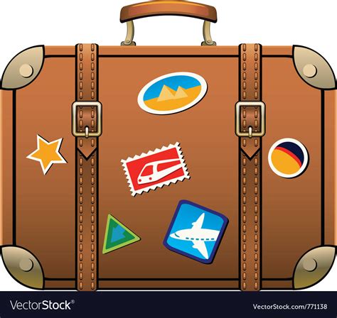 Travel Luggage Royalty Free Vector Image Vectorstock