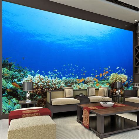 Large Size Custom Wallpaper Ocean Coral Photo Wallpaper