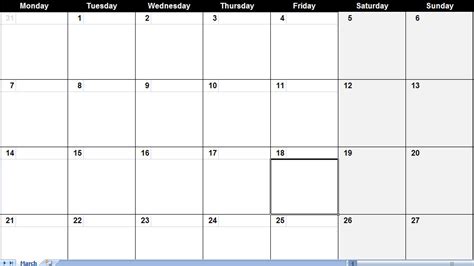 Excel Calendar Template Archives Page 2 Of 2 My Excel Templates