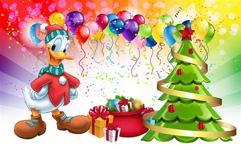 Donald Duck Christmas Tree Ts Desktop Hd Wallpaper For Pc Tablet And