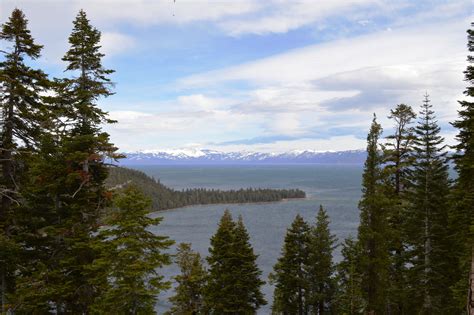 Landscape Through The Pine Trees At Lake Tahoe In Emerald Bay Image