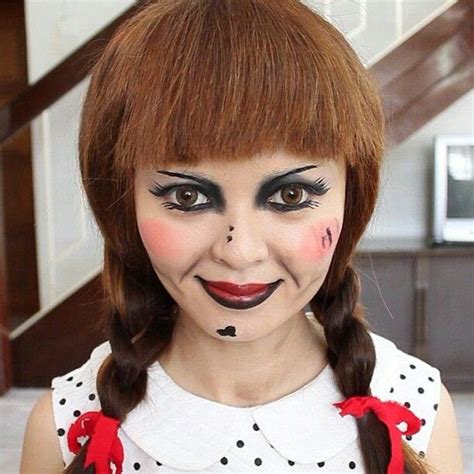Anabel Annabelle Doll Creepy Halloween Makeup Annabelle Halloween