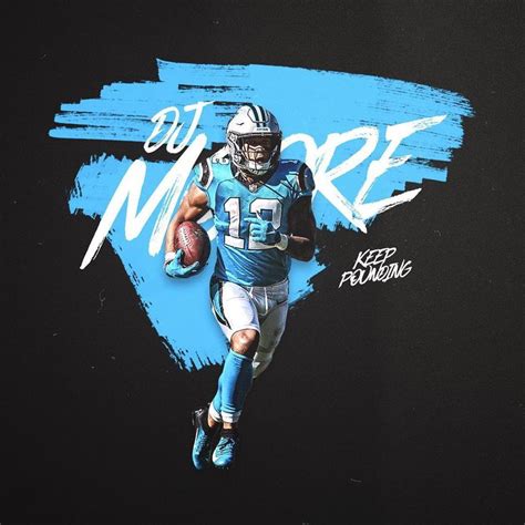 Moore Dj Moore Carolina Panthers Football Nfl Football Art Nfl