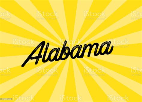 Alabama Lettering Design Stock Illustration Download Image Now