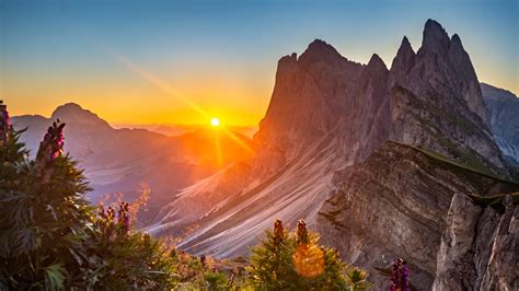 Sunrise At The Dolomites Italy 4k 5k Hd Nature Wallpapers