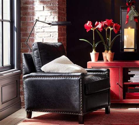 Maybe you would like to learn more about one of these? Pottery Barn Tyler Leather Square Arm Armchair | Armchair ...