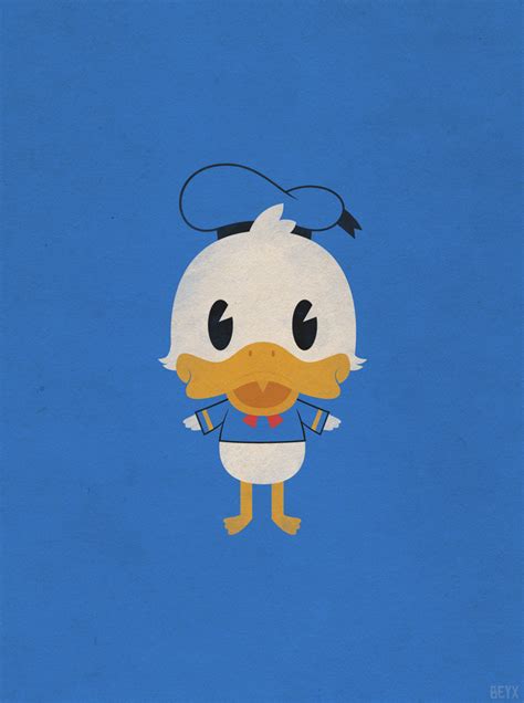 Donald Duck Duck Cartoon Disney Minimalist Donald Duck
