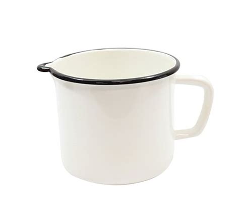 Tablecraft White Enamelware Measuring Cup 4 Cup Delightfully