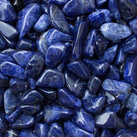 Small Polished Gemstones Crystal Aesthetic Blue Aesthetic Sodalite