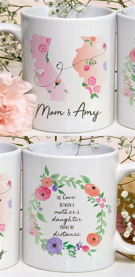 Long distance mother and son map gift. Mother Daughter Distance Mug | The Love Between a Mother ...