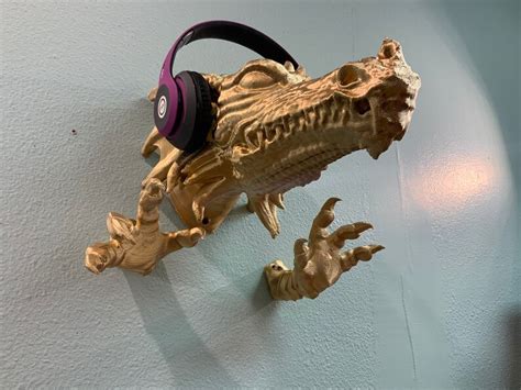 Dragon Headphone Wall Hanger Reptile Stand Like Etsy
