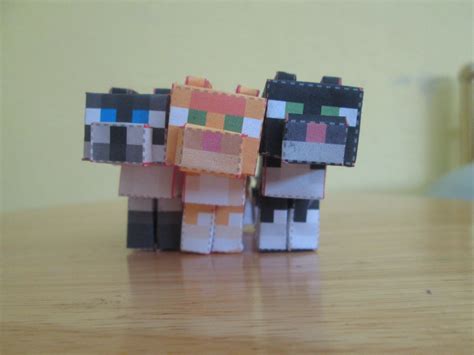 Papercraft Minecraft Papercraft Cat