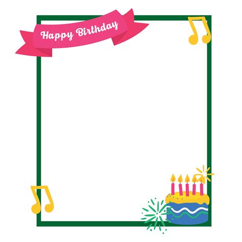 Happy Birthday Card Border Clip Art