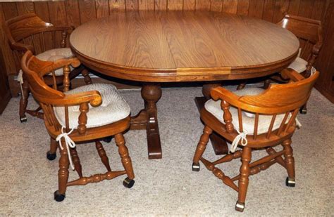 Are you interested in kitchen table with rolling chairs? Jefferson Woodworking Co Bend Rims Double Pedestal Kitchen ...