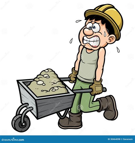 Cartoon Worker Unamused Face Expression Vector Royalty Free Stock Photo