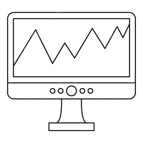 Computer Monitor Clipart Transparent Background Graph On The Computer