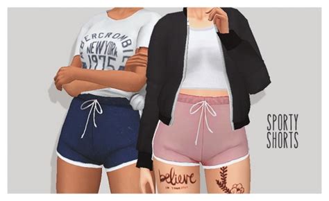 Pure Sims Sporty Shorts Sims 4 Downloads
