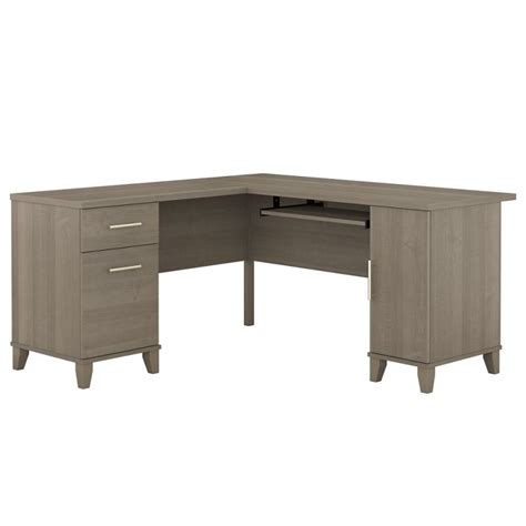 Bush Furniture Somerset 60w L Shaped Desk In Ash Gray Wc81630k