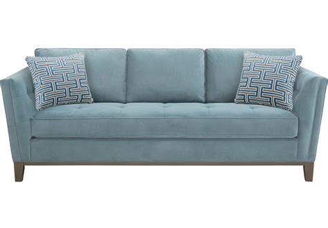 cindy crawford home park boulevard ocean sleeper sleeper sofas blue plush sofa affordable
