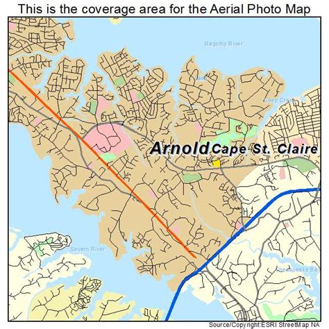 Aerial Photography Map Of Arnold Md Maryland