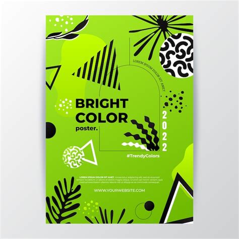 Free Vector Gradient Bright Color Poster Templates