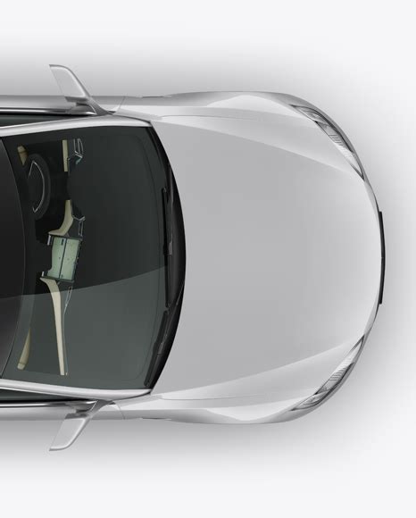 Tesla Model S Mockup Top View In Vehicle Mockups On Yellow Images