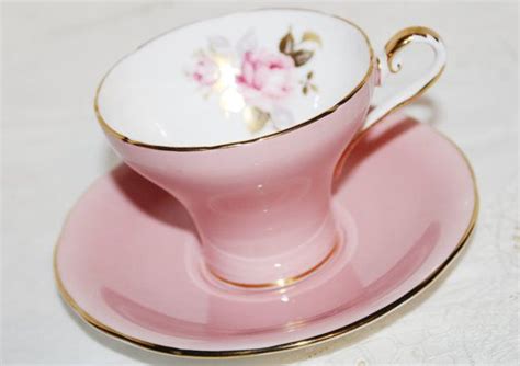 Aynsley Pink Corset Teacup And Saucer Wiith Pink Roses Inside Etsy Canada Tea Cups Saucer